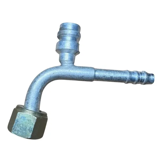 Fitting Curvo 90*. #6. 5/16 Conector Alta H . Aluminio