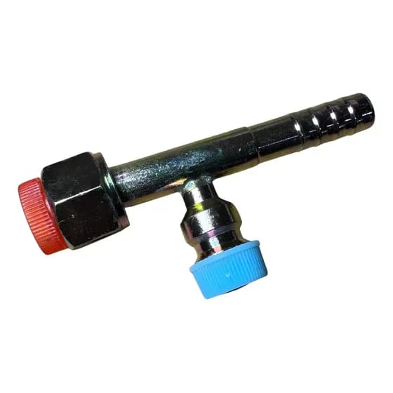 Fitting Recto #8 13/32 Con Válvula De Servicio R134a