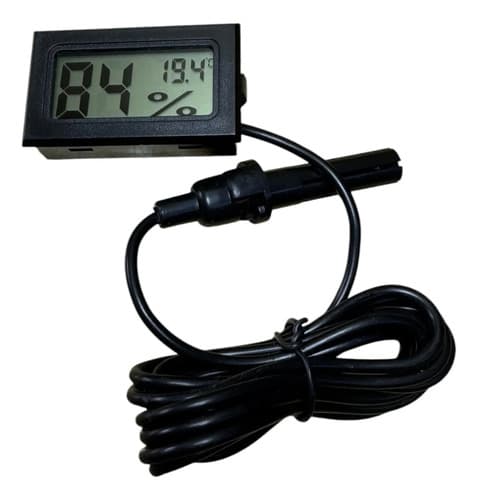 Termómetro Digital Sonda Aire Acondicionado Automotriz Negro